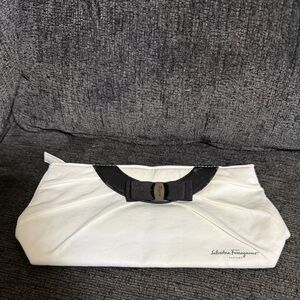 Salvatore Ferragamo White and Black Cosmetic bag
